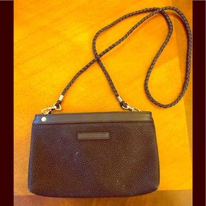 Franchetti Bond Black leather purse